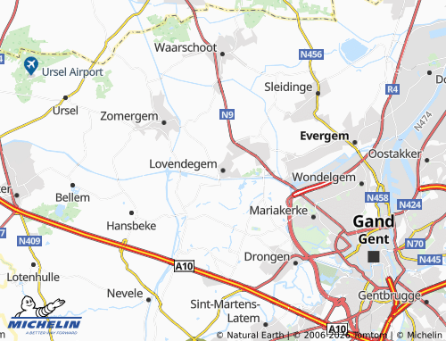 Mappa MICHELIN Lovendegem - ViaMichelin