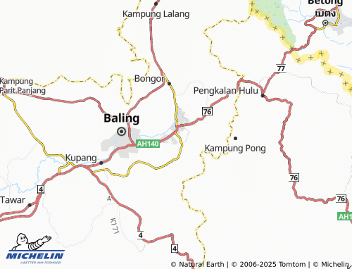 MICHELIN Kampung Pokok Sena map - ViaMichelin