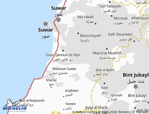Mappa MICHELIN Kaneesat Sour - ViaMichelin