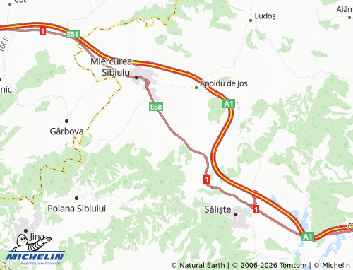 Carte MICHELIN Apoldu De Sus - ViaMichelin