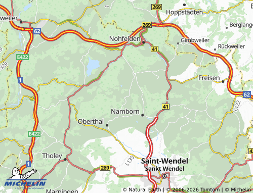 MICHELIN Steinberg-Deckenhardt map - ViaMichelin