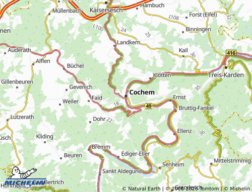MICHELIN Cochem map - ViaMichelin