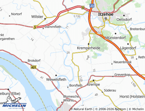 MICHELIN Bahrenfleth map - ViaMichelin