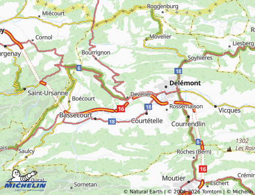 Mapa MICHELIN Develier - ViaMichelin
