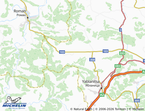 Carte MICHELIN Dabravata - ViaMichelin