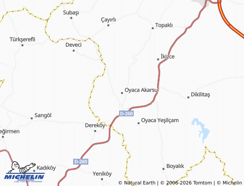 Mappa MICHELIN Oyaca Akarsu - ViaMichelin