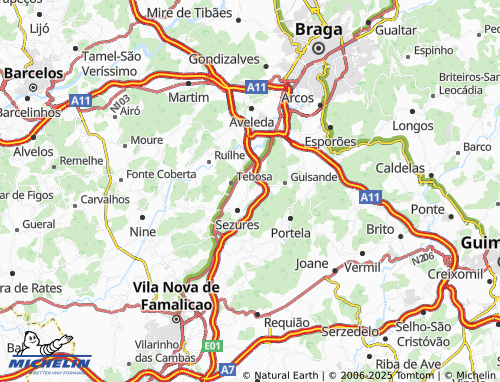 Mapa MICHELIN Oliveira-São Pedro - ViaMichelin