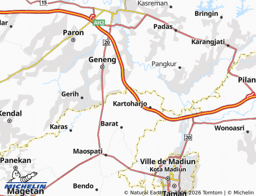 MICHELIN-Landkarte Karangmojo - ViaMichelin