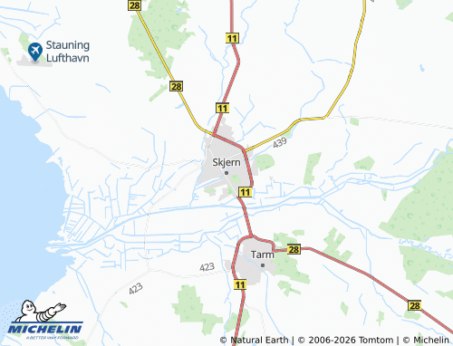 Mappa MICHELIN Skjern - ViaMichelin