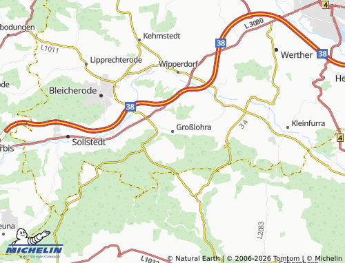 MICHELIN Großlohra map - ViaMichelin