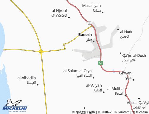 MICHELIN-Landkarte al-Fawarsa - ViaMichelin