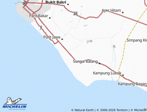 MICHELIN Parit Kedondong map - ViaMichelin