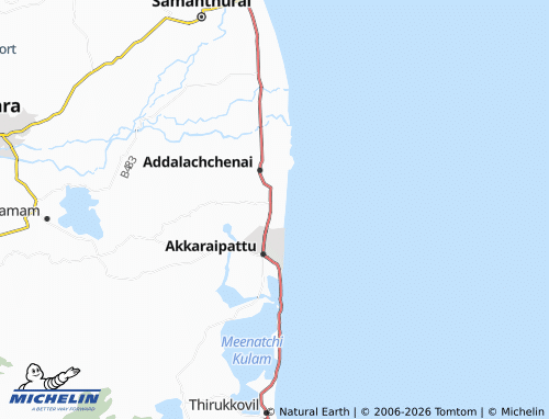 MICHELIN-Landkarte Addalachchenai 12 - ViaMichelin