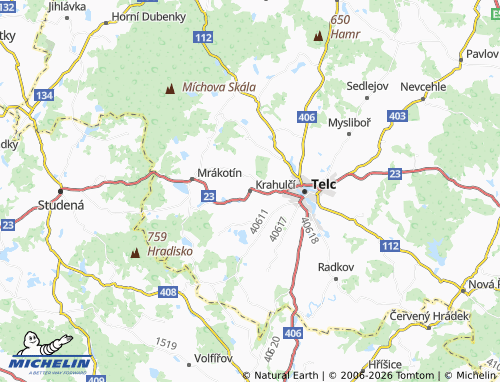 Mappa MICHELIN Krahulčí - ViaMichelin