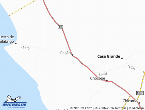 Mappa MICHELIN Paiján - ViaMichelin