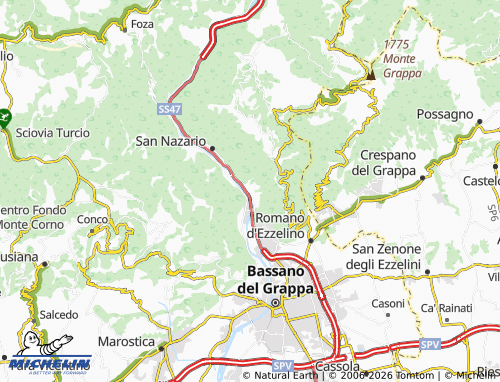 Mappa MICHELIN Solagna - ViaMichelin