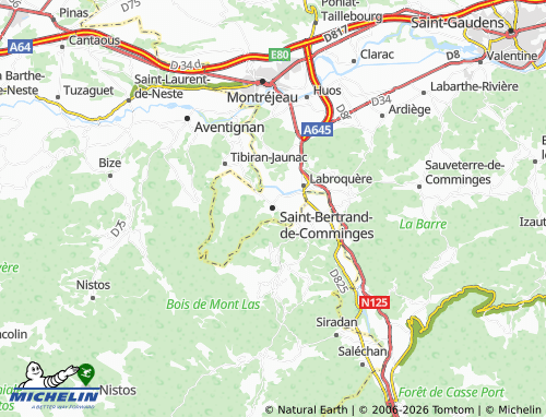 Carte MICHELIN Saint-Bertrand-de-Comminges - ViaMichelin