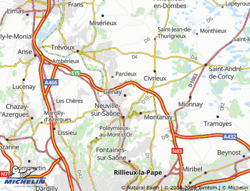 Carte MICHELIN Genay - ViaMichelin