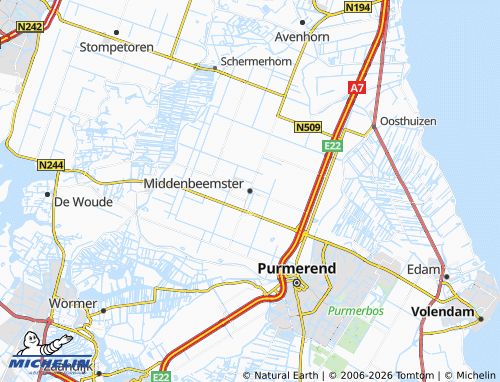 MICHELIN Middenbeemster map - ViaMichelin