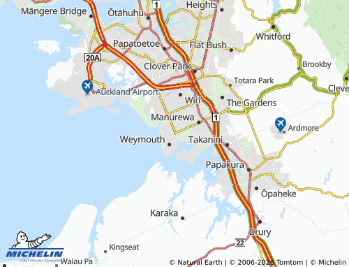 Mapa MICHELIN Clendon Park - ViaMichelin