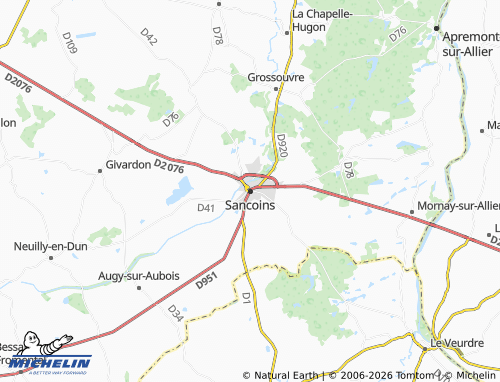 Carte MICHELIN Sancoins - ViaMichelin