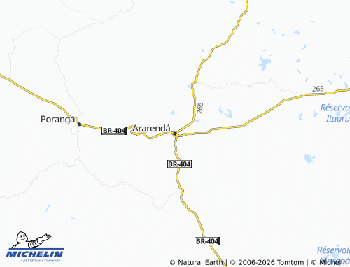 Carte MICHELIN Ararendá - ViaMichelin