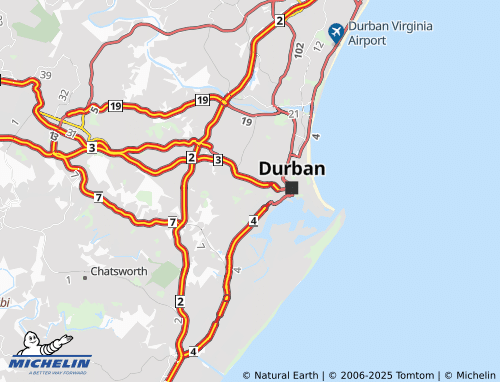 MICHELIN Bulwer map - ViaMichelin