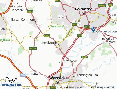 Carte MICHELIN Kenilworth - ViaMichelin