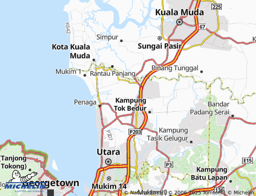 MICHELIN Kampung Padang map - ViaMichelin