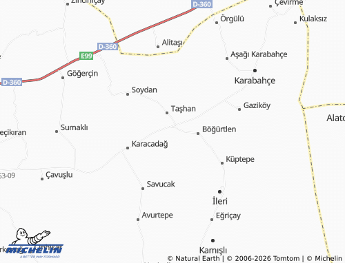 MICHELIN Gedik map - ViaMichelin