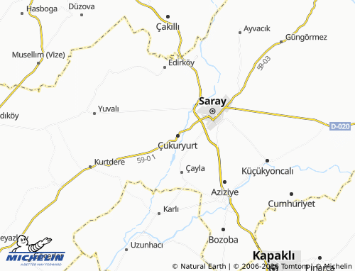 Mappa MICHELIN Çukuryurt - ViaMichelin