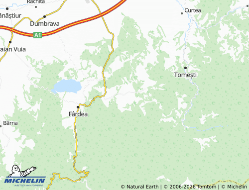 MICHELIN Gladna Româna map - ViaMichelin