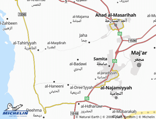MICHELIN Al Badawi map - ViaMichelin