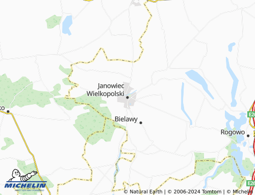 MICHELINLandkarte Janowiec Wielkopolski ViaMichelin