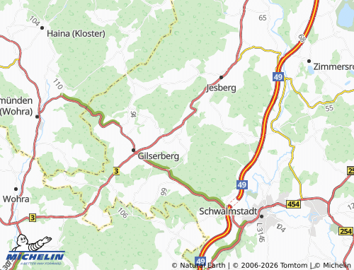Mapa MICHELIN Sebbeterode - ViaMichelin