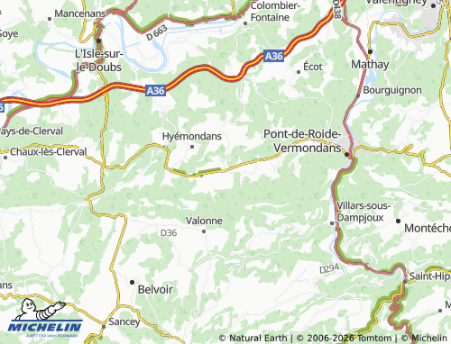Mappa MICHELIN Dambelin - ViaMichelin