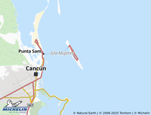 MICHELIN Isla Blanca map - ViaMichelin