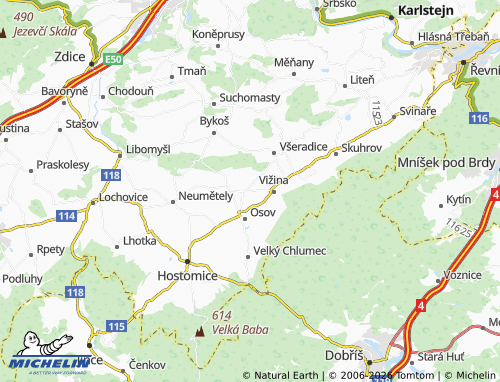 Mappa MICHELIN Nové Dvory - ViaMichelin