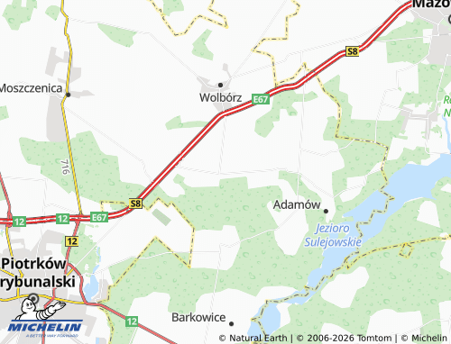 MICHELIN Żarnowica Duża map - ViaMichelin