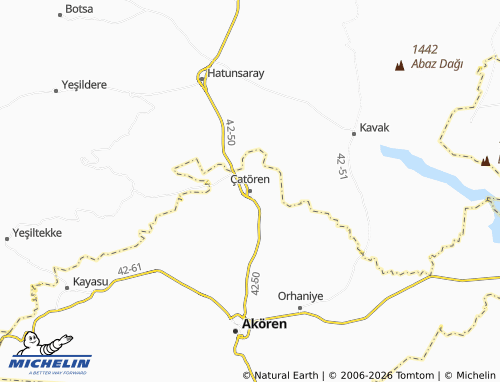 Mappa MICHELIN Çatören - ViaMichelin
