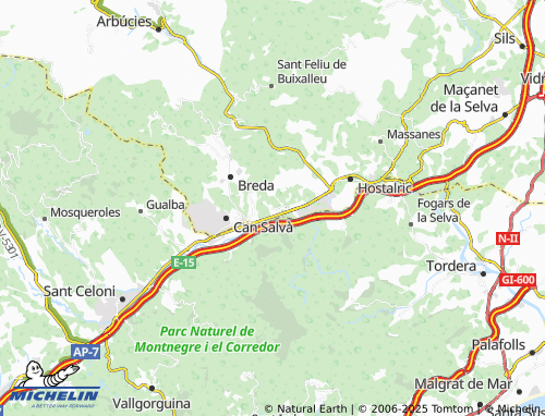 MICHELIN el Ducat del Montseny map - ViaMichelin