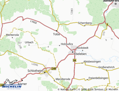 MICHELIN Holzsußra map - ViaMichelin