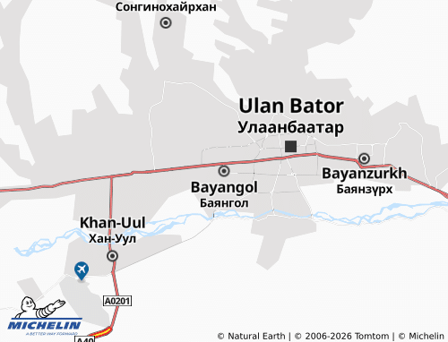 MICHELIN Bayangol map - ViaMichelin
