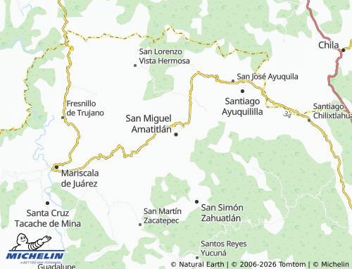 Mapa MICHELIN San Miguel Amatitlán - ViaMichelin