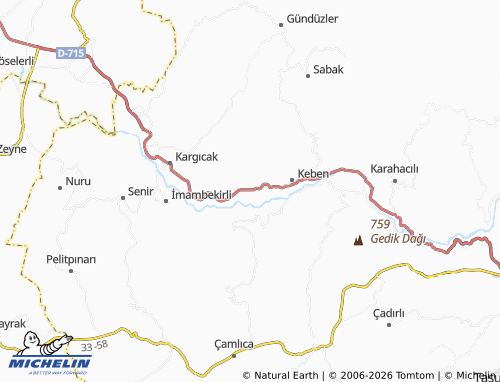 MICHELIN Ortaören map - ViaMichelin