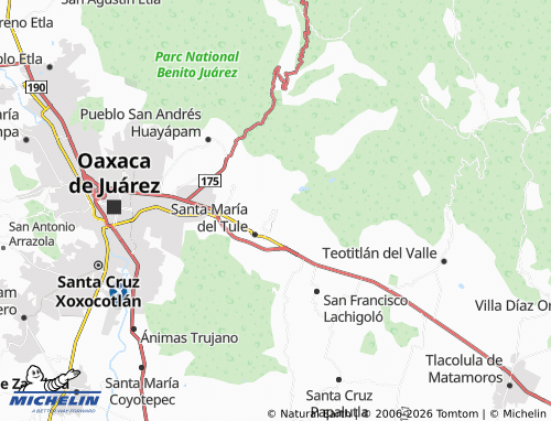 Carte MICHELIN Santo Domingo Tomaltepec - ViaMichelin
