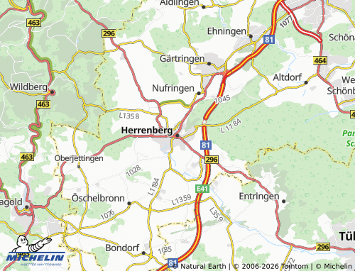 Mapa MICHELIN Herrenberg - ViaMichelin
