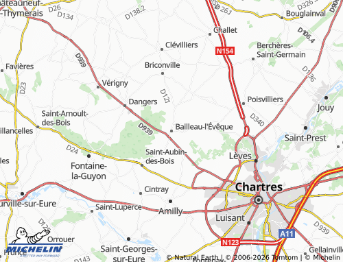 MICHELIN Bailleau-l'Évêque map - ViaMichelin