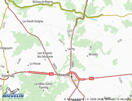Mapa MICHELIN Lachy - ViaMichelin