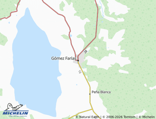 Mappa MICHELIN Gómez Farías Centro - ViaMichelin
